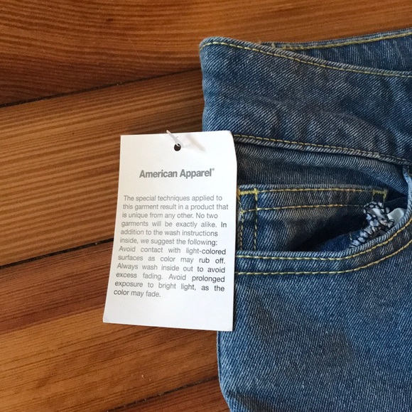 American Apparel Light Wash Pencil Jean NWT - Picture 4 of 4